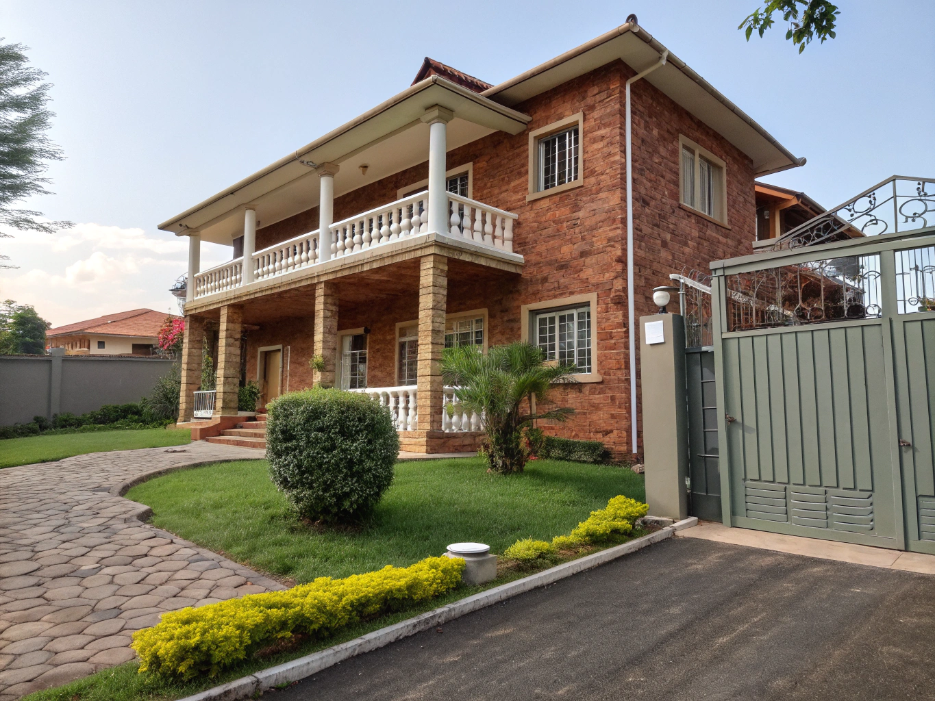 Grand luxury duplex mansion in Guzape Abuja with modern architectural lines and private pool